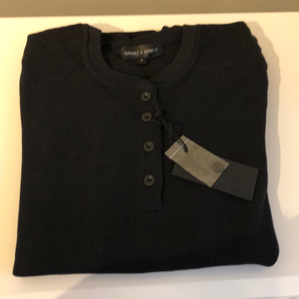 Haight and Ashbury Long Sleeve Henleey - Picture 1 of 5